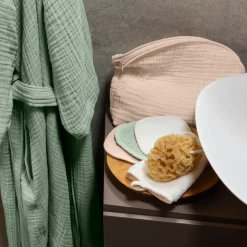 Carré Blanc Bandeau coton et gaze de coton biologique Naturelle naturel|Femme Coffrets Cadeaux|Accessoires Beauté