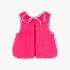 Carré Blanc Bavette BEACHFUL Fuschia|Enfant Bavoirs & Mini-bavoirs