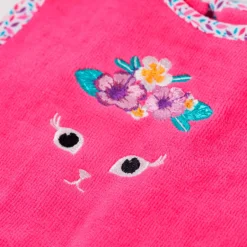 Carré Blanc Bavette BEACHFUL Fuschia|Enfant Bavoirs & Mini-bavoirs