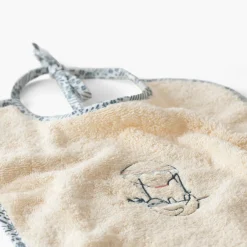 Carré Blanc Bavoir coton bio Dandine paille|Enfant Bavoirs & Mini-bavoirs