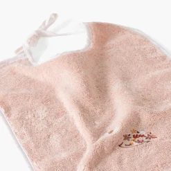 Carré Blanc Bavoir coton bio Illumine vieux rose|Enfant Bavoirs & Mini-bavoirs