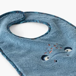 Carré Blanc Bavoir coton Happyful bleu céleste|Enfant Bavoirs & Mini-bavoirs