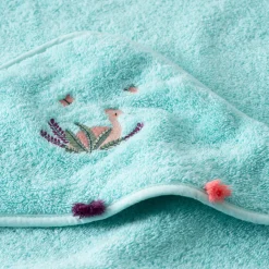 Carré Blanc Cape de bain coton Aruba celadon|Enfant Capes De Bain