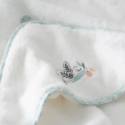 Carré Blanc Cape de bain coton bio Jardine blanc|Enfant Capes De Bain