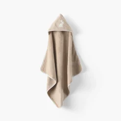 Carré Blanc Cape de bain coton bio Merveille beige|Enfant Capes De Bain|Nouveautés Bébénew