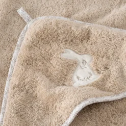 Carré Blanc Cape de bain coton bio Merveille beige|Enfant Capes De Bain|Nouveautés Bébénew
