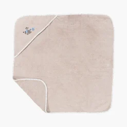 Carré Blanc Cape de bain coton biologique Devine lin|Enfant Capes De Bain