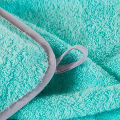 Carré Blanc Cape de bain coton Calliopé lagon|Enfant Capes De Bain