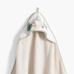 Carré Blanc Cape de bain coton Féeries ivoire|Enfant Capes De Bain