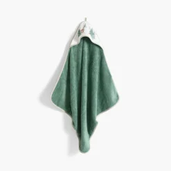 Carré Blanc Cape de bain coton Féeries vert tendre|Enfant Capes De Bain