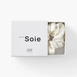 Carré Blanc Chouchou soie de mûrier Beauté ivoire|Femme Coffrets Cadeaux|Capsule Soienew