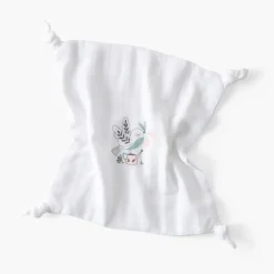 Carré Blanc Doudou coton bio Jardine blanc|Enfant Accessoires