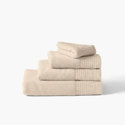 Carré Blanc Drap de bain bouclette de coton biologique Source naturel| Draps De Bain