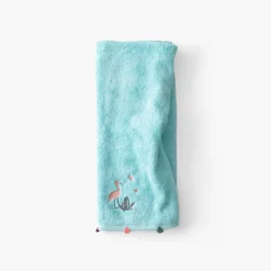 Carré Blanc Drap de bain coton Aruba celadon|Enfant Draps De Bain