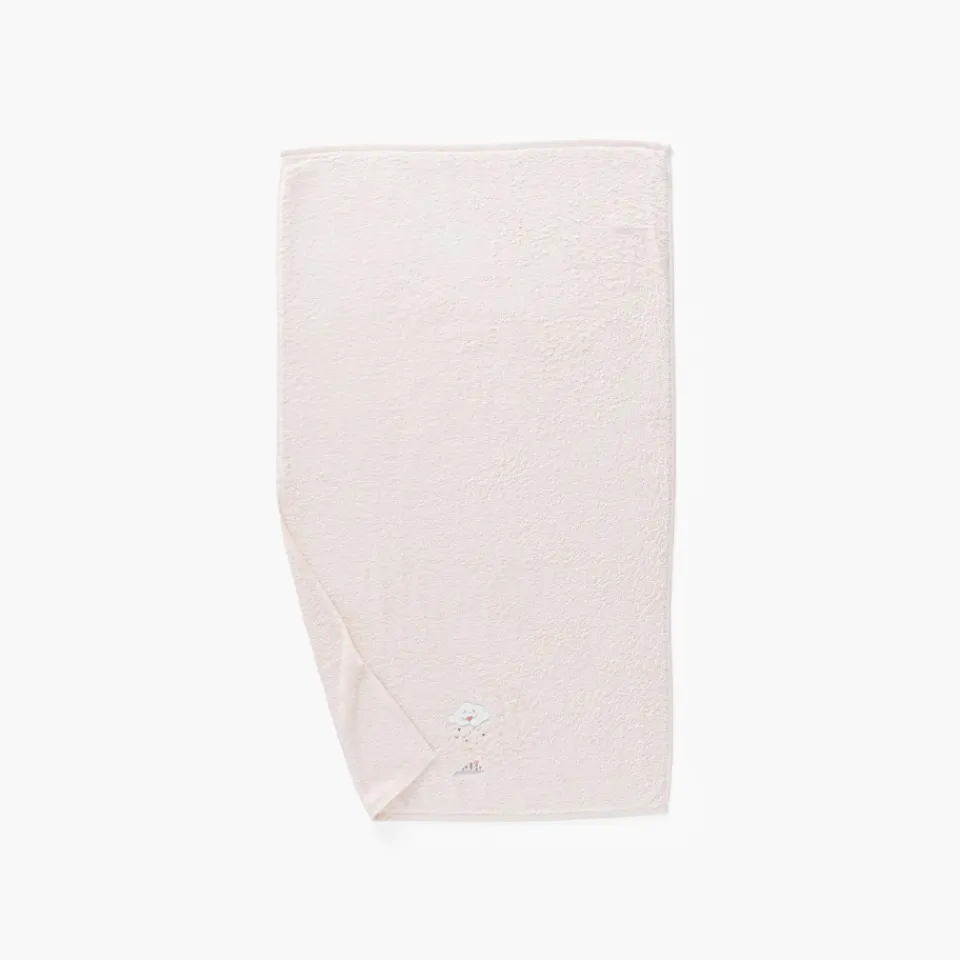 Carré Blanc Drap de bain coton bio Bienvenue nude|Enfant Draps De Bain|Nouveautés Bébénew