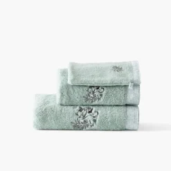 Carré Blanc Drap de bain coton bio Jardine amande|Enfant Draps De Bain