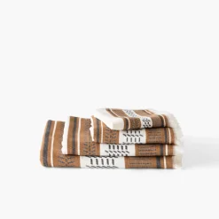 Carré Blanc Drap de bain coton Eclipse écru| Draps De Bain