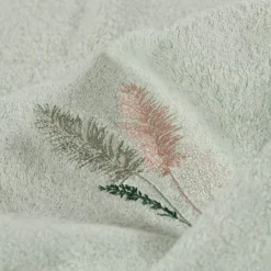 Carré Blanc Drap de bain coton et viscose de bambou Pampa II jade| Draps De Bain