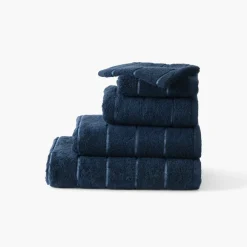 Carré Blanc Drap de bain coton Hypnotic Marine| Draps De Bain