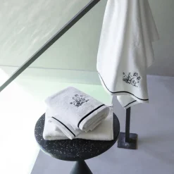 Carré Blanc Drap de bain coton Jakè x| Draps De Bain