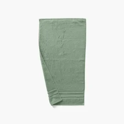 Carré Blanc Drap de bain coton Lola II sauge| Draps De Bain
