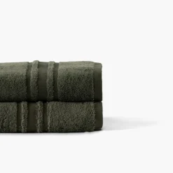 Carré Blanc Drap de bain coton Lola II vert kaki|Homme Coffrets Cadeaux|Draps De Bain