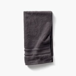 Carré Blanc Drap de bain coton Lola II anthracite| Draps De Bain