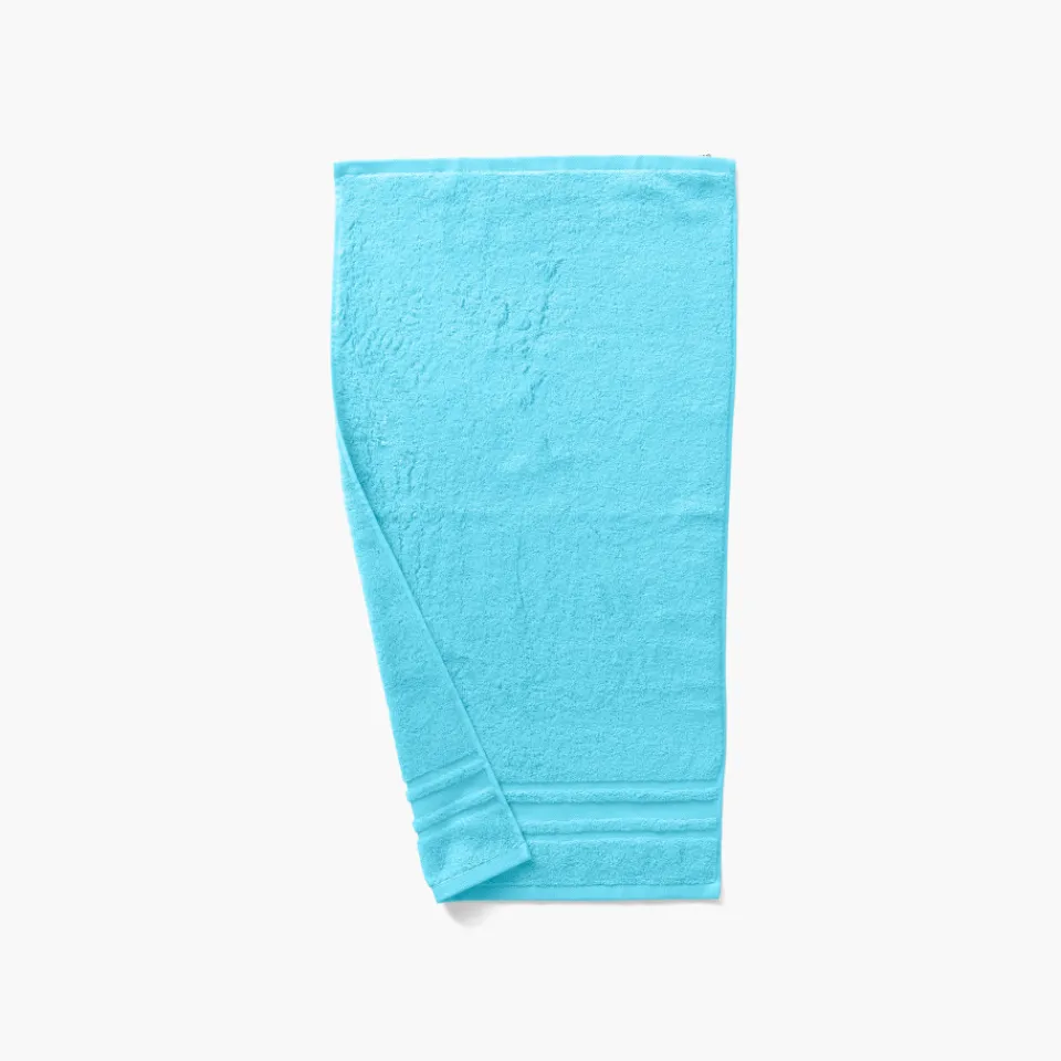 Carré Blanc Drap de bain coton Lola II turquoise| Draps De Bain
