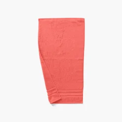 Carré Blanc Drap de bain coton Lola II corail| Draps De Bain