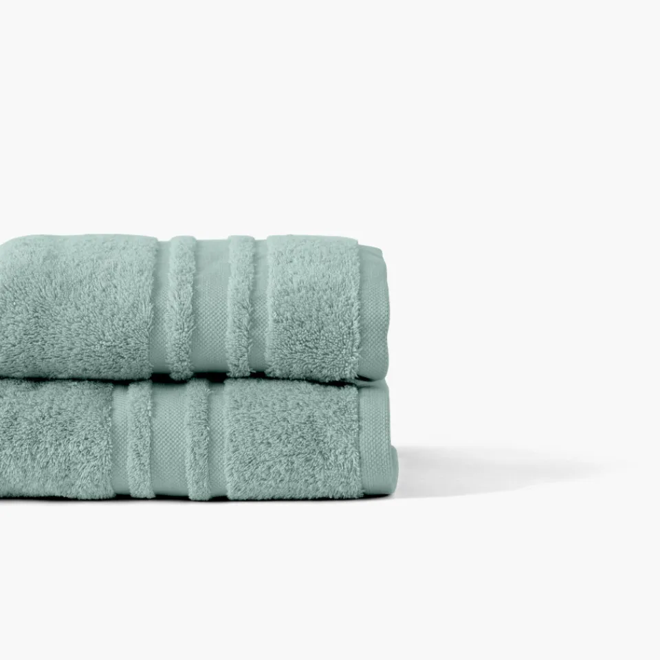 Carré Blanc Drap de bain coton Lola II argile| Draps De Bain