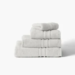 Carré Blanc Drap de bain coton Lola II perle|Homme Coffrets Cadeaux|Draps De Bain
