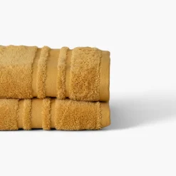 Carré Blanc Drap de bain coton Lola II miel| Draps De Bain