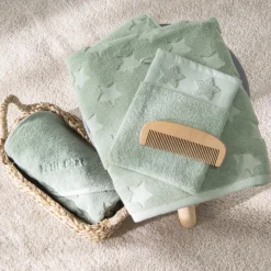 Carré Blanc Drap de bain coton Monjour eucalyptus|Enfant Draps De Bain|Nouveautés Bébénew
