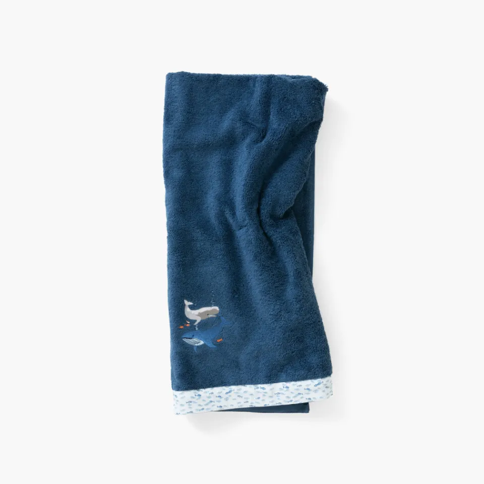 Carré Blanc Drap de bain coton Océanos|Enfant Draps De Bain