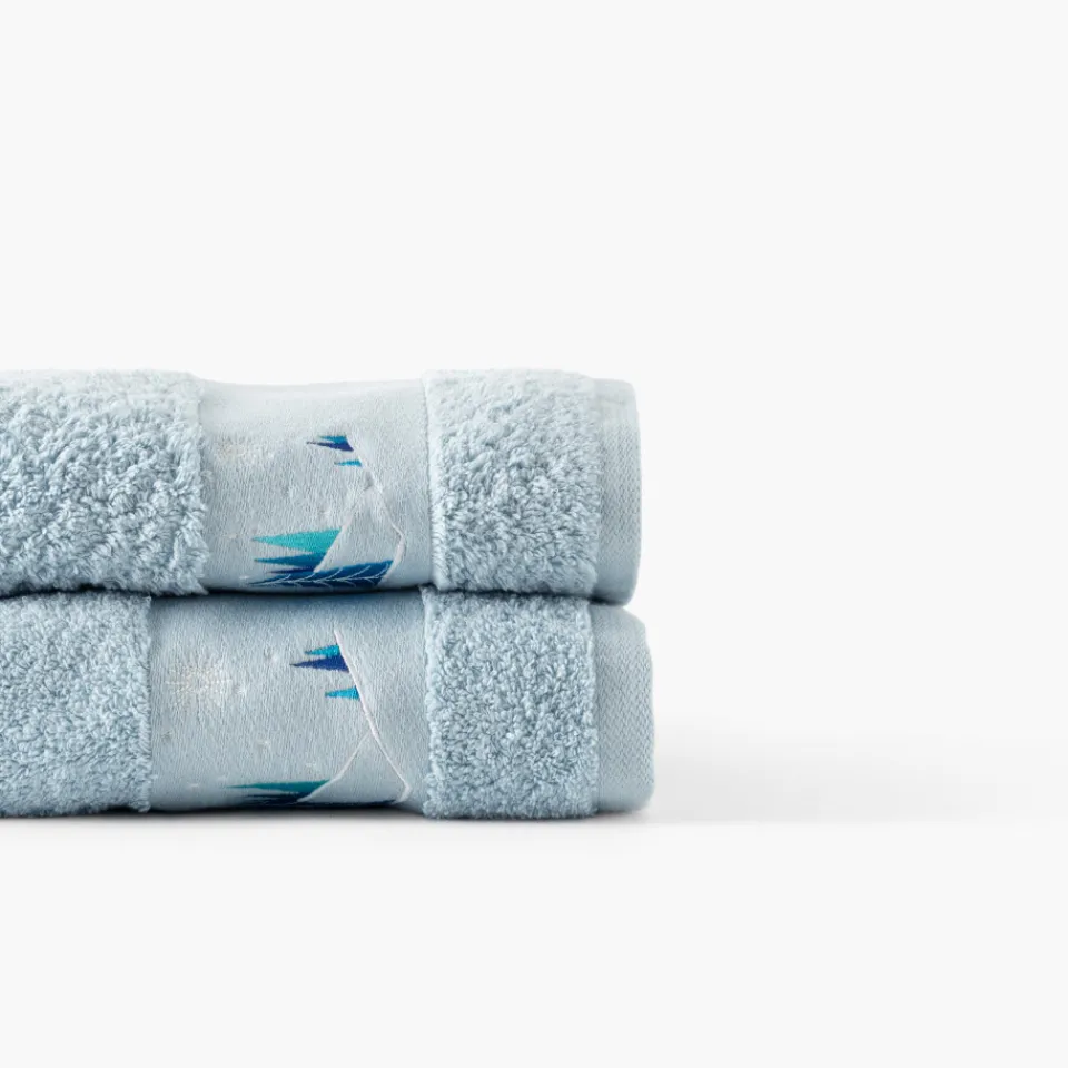 Carré Blanc Drap de bain phosphorescent coton Stellaire bleu banquise|Enfant Draps De Bain|Nouveautés Bébénew