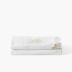 Carré Blanc Drap de lit coton Amorgos| Draps De Lit