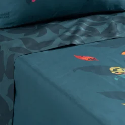 Carré Blanc Drap de lit coton Eclats| Draps De Lit