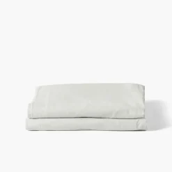 Carré Blanc Drap de lit en pur coton lavé biologique Souffle nuage| Draps De Lit