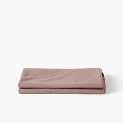 Carré Blanc Drap de lit percale de coton Neo taupe| Draps De Lit