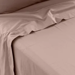 Carré Blanc Drap de lit percale de coton Neo taupe| Draps De Lit