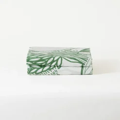 Carré Blanc Drap de lit percale de coton bio Canopée| Draps De Lit