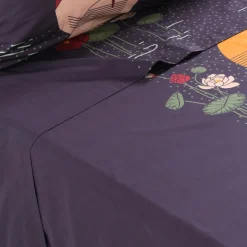 Carré Blanc Drap de lit percale de coton Hokkaido| Draps De Lit