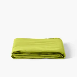 Carré Blanc Drap de lit percale de coton Neo vert| Draps De Lit