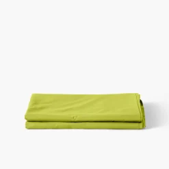 Carré Blanc Drap de lit percale de coton Neo vert| Draps De Lit