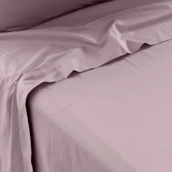 Carré Blanc Drap de lit percale de coton Neo poudre| Draps De Lit