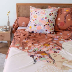 Carré Blanc Drap de lit percale de coton Psyché| Draps De Lit