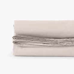 Carré Blanc Drap de lit percale de coton Neo ficelle| Draps De Lit