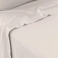 Carré Blanc Drap de lit percale de coton Neo ficelle| Draps De Lit