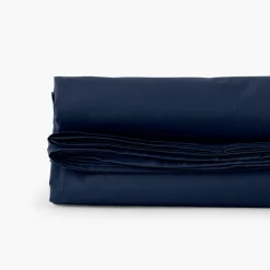Carré Blanc Drap de lit percale de coton Neo marine| Draps De Lit