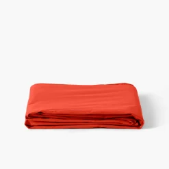 Carré Blanc Drap de lit percale de coton Neo safran| Draps De Lit